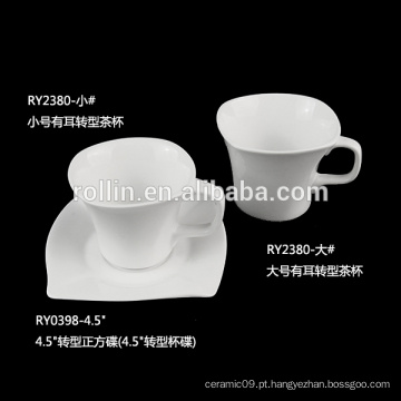 Restaurante Square Coffee Cup, Copa Espresso, porcelana Cup for Hotel &amp; Restaurant
